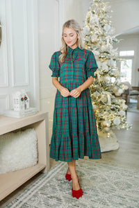 Ready For It All Plaid Midi Dress