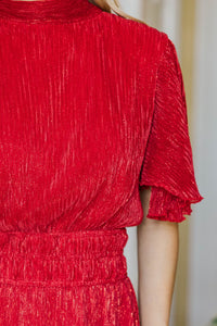 Shine Bright Red Glittery Dress