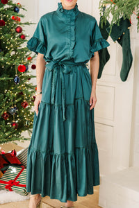 The Victorious Emerald Maxi Dress