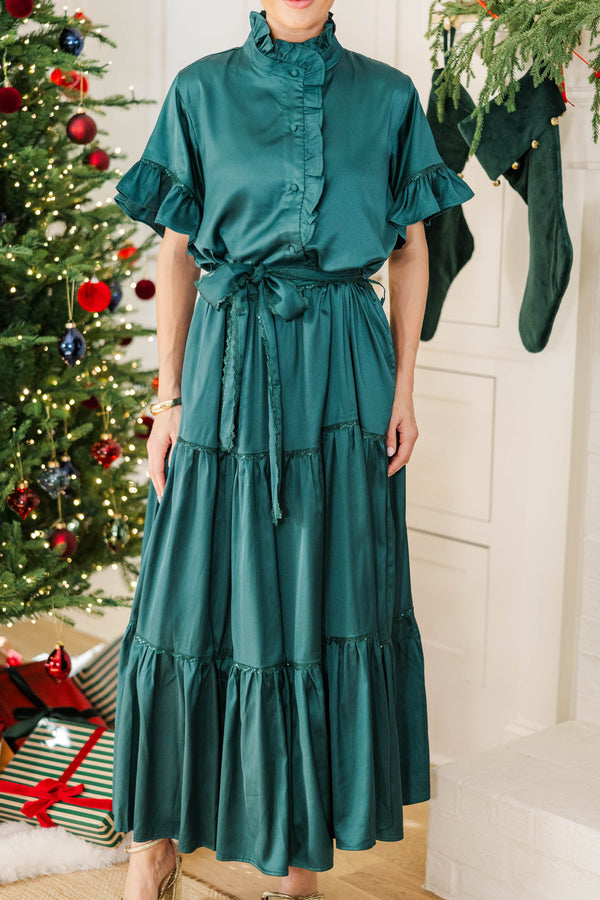 The Victorious Emerald Maxi Dress