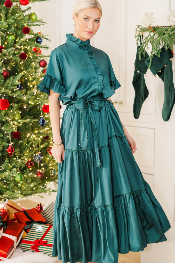 The Victorious Emerald Maxi Dress