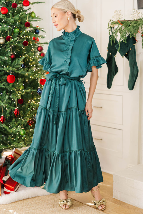 The Victorious Emerald Maxi Dress