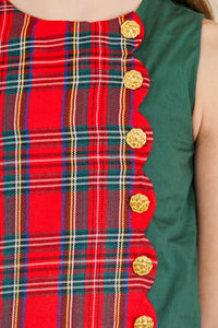 Girls: The Layla Red Plaid Dress