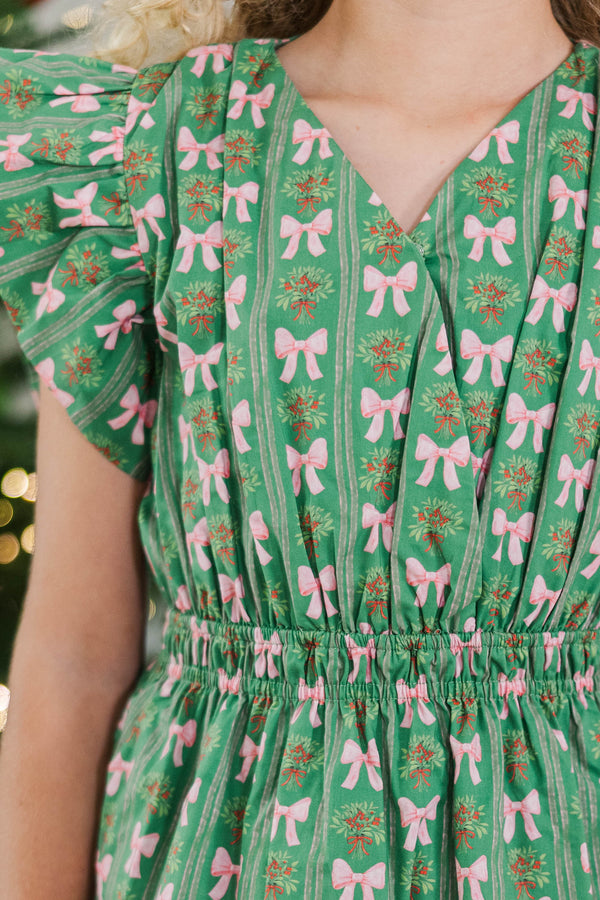 Girls: Find Yourself Emerald Toile Dress