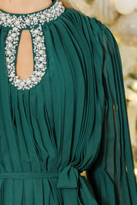 The Star Of The Night Emerald Embellished Dress