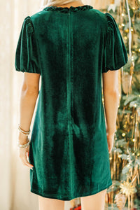 Ask You Out Emerald Green Velvet Dress