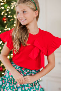 Girls: Meant For You Red Bow Blouse