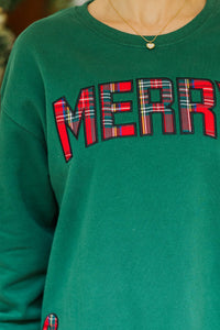 So Very Merry Emerald Green Sweatshirt