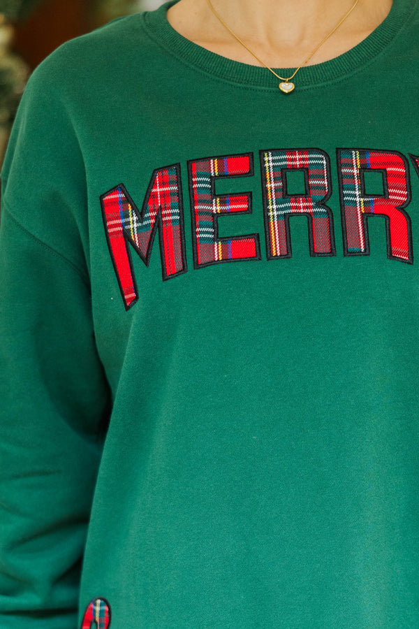 So Very Merry Emerald Green Sweatshirt