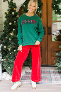 So Very Merry Emerald Green Sweatshirt