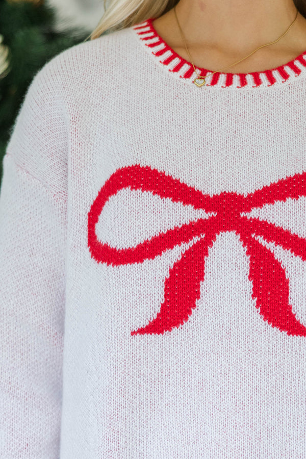 Wrapped With A Bow Cream Sweater