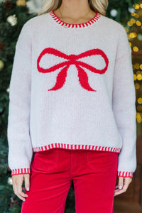 Wrapped With A Bow Cream Sweater