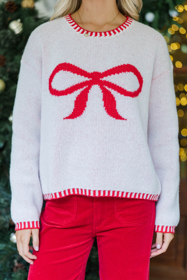 Wrapped With A Bow Cream Sweater