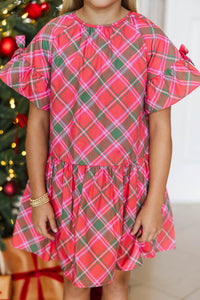 Girls: Always A Good Day Red Plaid Mini Dress
