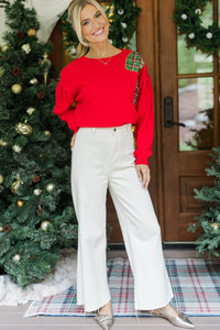 Seasons Greetings Red Sequin Sweater