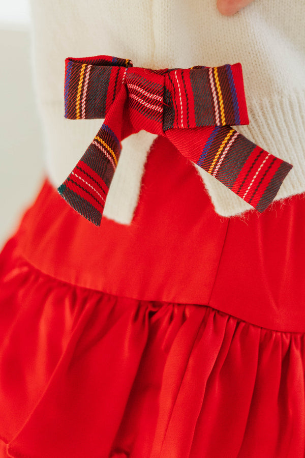 Girls: The Allie Cream Plaid Sweater