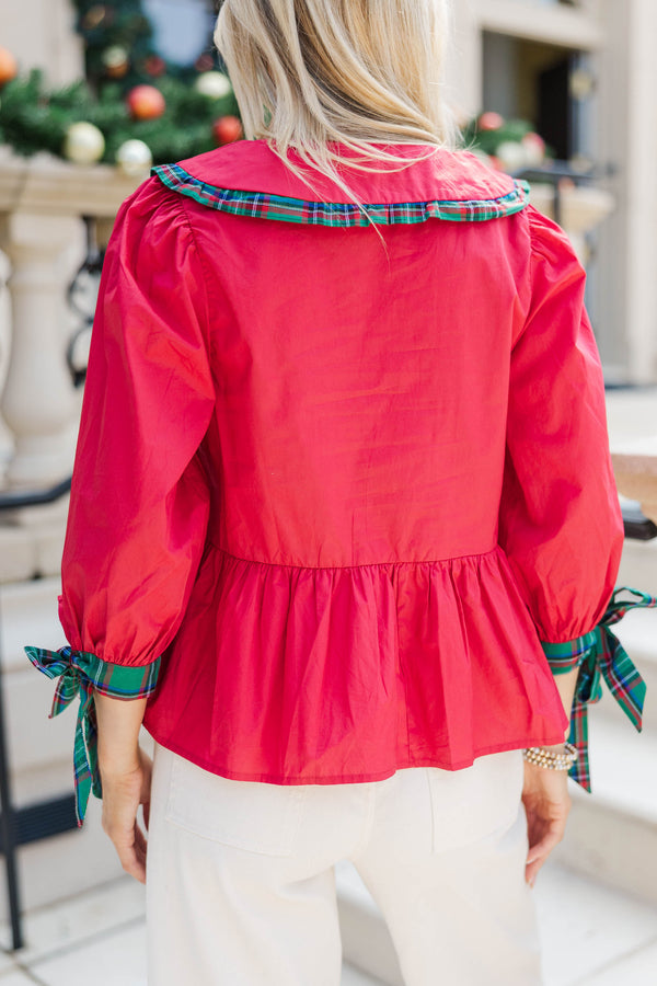 It's Your Time Red Blouse