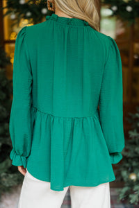 Making Moves Emerald Green Blouse