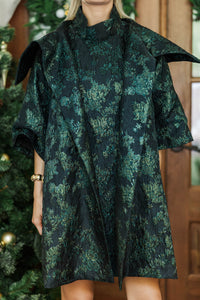 Best Days Are Here Emerald Floral Brocade Jacket