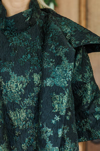 Best Days Are Here Emerald Floral Brocade Jacket