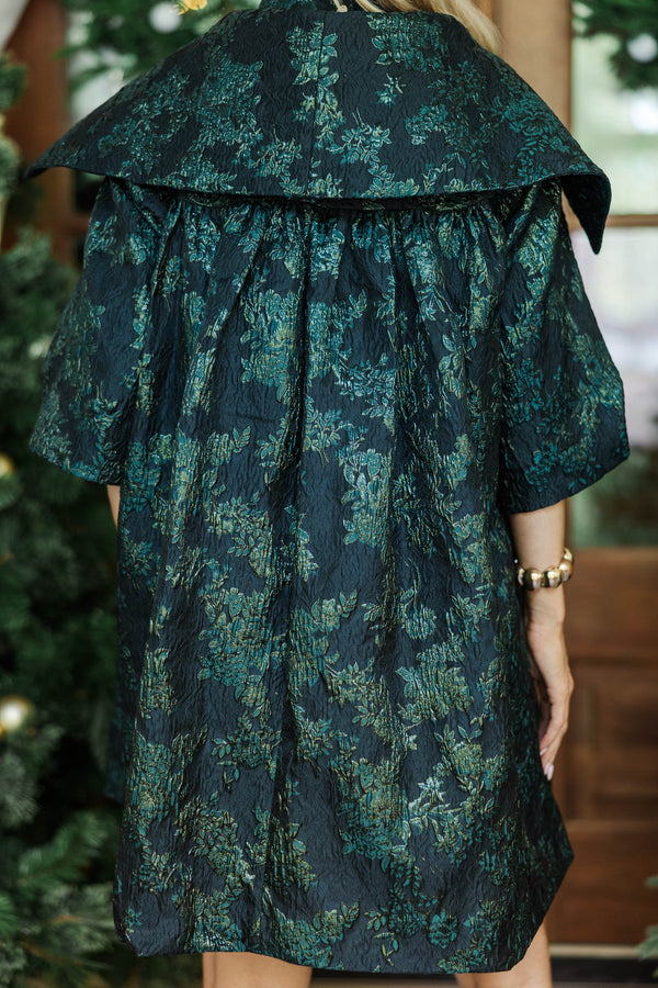 Best Days Are Here Emerald Floral Brocade Jacket