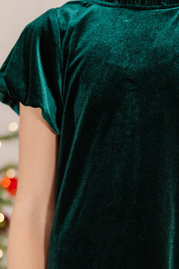 Girls: The Amanda Emerald Green Velvet Dress Shop the Mint Girls: The Amanda Emerald Green Velvet Dress Shop the Mint