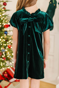 Girls: The Amanda Emerald Green Velvet Dress