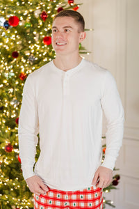 Mens: Laid Back Red Novelty Bamboo Pajama Set