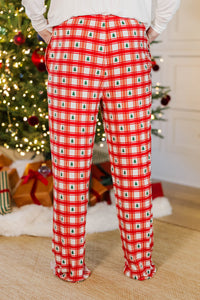 Mens: Laid Back Red Novelty Bamboo Pajama Set
