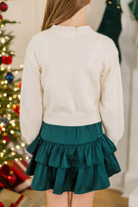 Girls: The Laura Cream Bow Sweater
