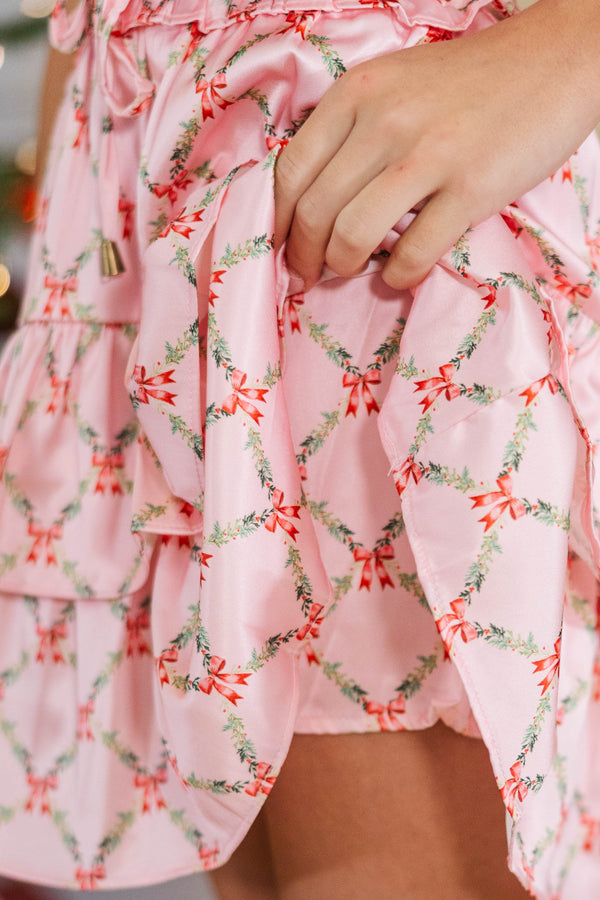 Girls: Take the Leap Pink Novelty Skort