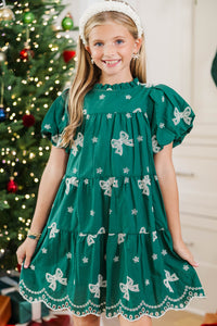 Girls: The Miranda Emerald Eyelet Dress