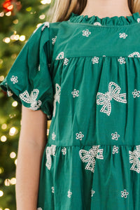 Girls: The Miranda Emerald Eyelet Dress