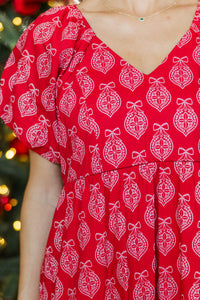 NURSING COLLECTION: Falling In Love Red Medallion Maxi Dress