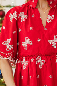 NURSING COLLECTION: Feeling Your Best Red Babydoll Dress