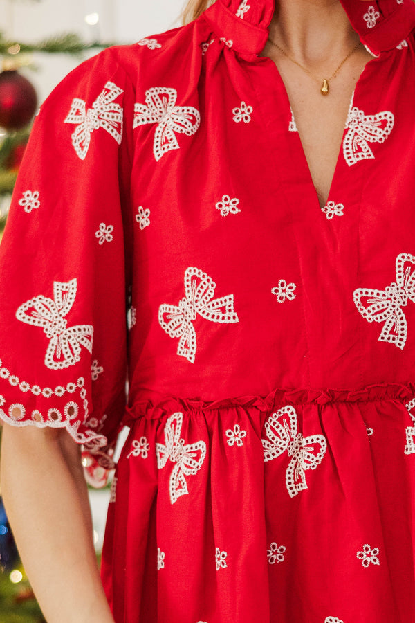 NURSING COLLECTION: Feeling Your Best Red Babydoll Dress