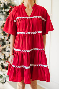 NURSING COLLECTION: Just Can't Lose Red Babydoll Dress