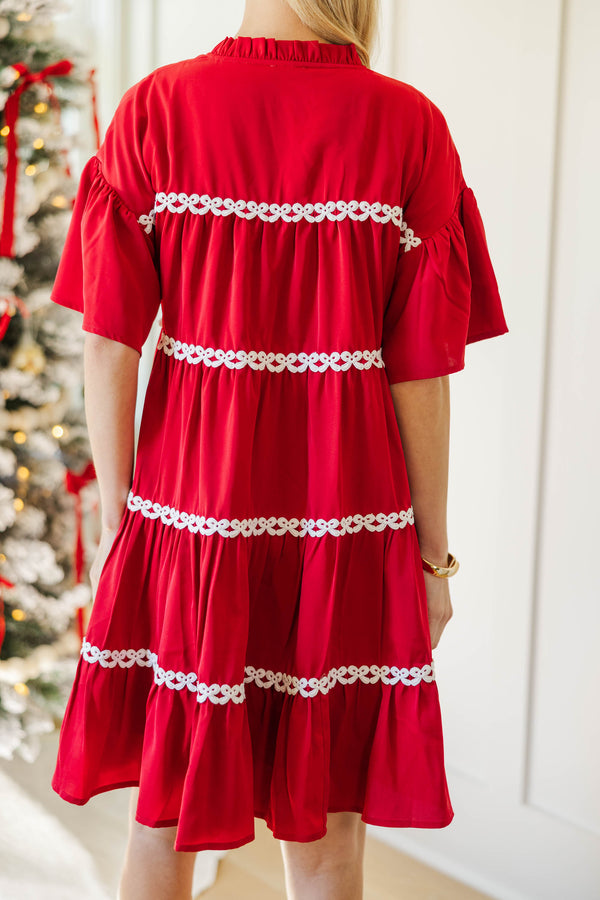 NURSING COLLECTION: Just Can't Lose Red Babydoll Dress