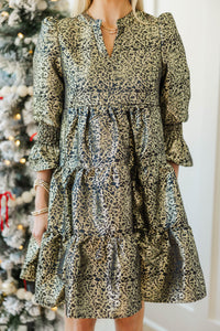 NURSING COLLECTION: In Your Happy Place Black Textured Dress