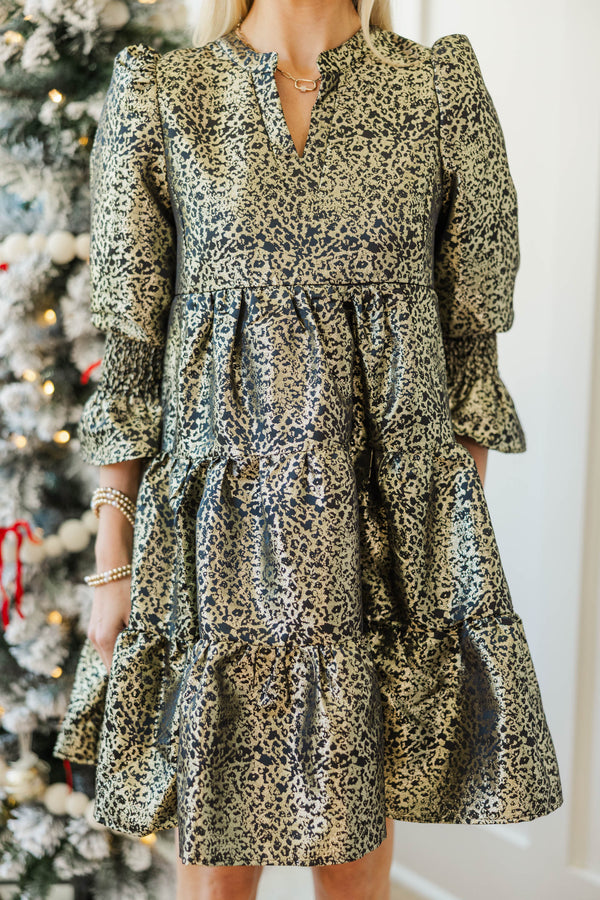 NURSING COLLECTION: In Your Happy Place Black Textured Dress