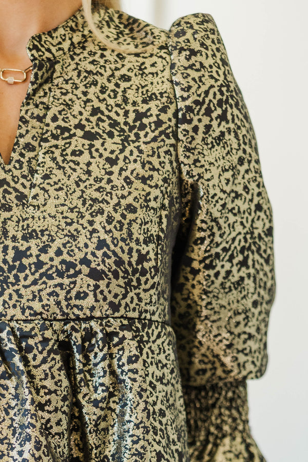 NURSING COLLECTION: In Your Happy Place Black Textured Dress