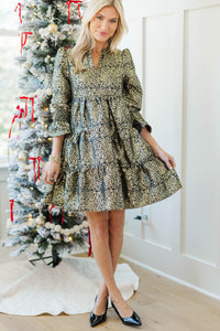 NURSING COLLECTION: In Your Happy Place Black Textured Dress