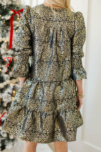 NURSING COLLECTION: In Your Happy Place Black Textured Dress