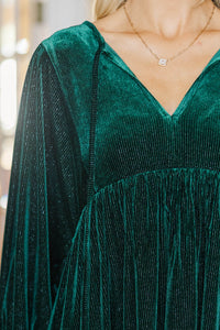 NURSING COLLECTION: It's All True Emerald Velvet Dress