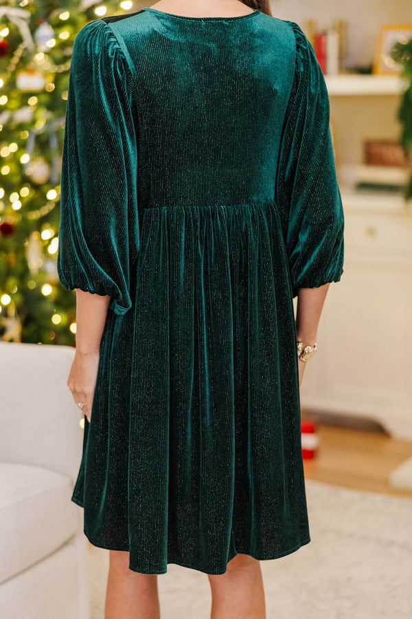 NURSING COLLECTION: It's All True Emerald Velvet Dress
