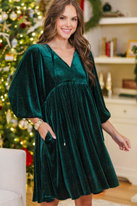 NURSING COLLECTION: It's All True Emerald Velvet Dress
