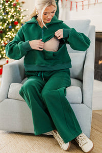 NURSING COLLECTION: Love In Every Layer Emerald Sweatpants