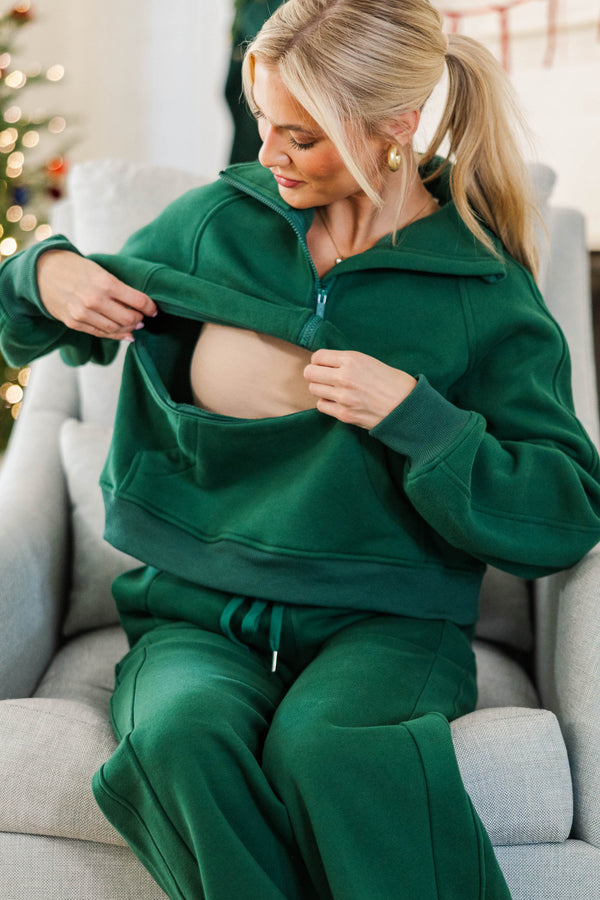 NURSING COLLECTION: Love In Every Layer Emerald Pullover