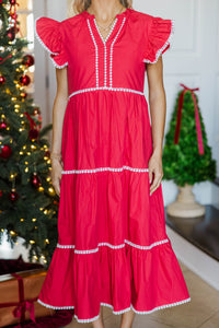 NURSING COLLECTION: All About Ease Red Midi Dress