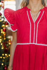 NURSING COLLECTION: All About Ease Red Midi Dress